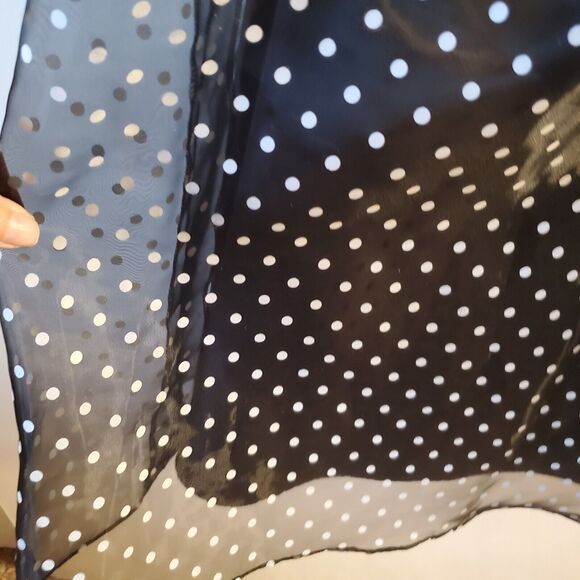 Alfred Angelo Black White Polka Dot Boned Strapless Dress Size 14 LB-FE3001 - Picture 3 of 14